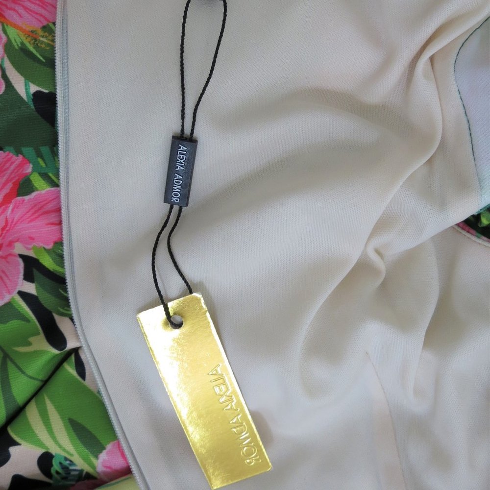 NWT Alexia Admor Tropical Foliage Dress M - Picture 3 of 3